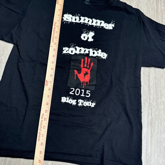 Summer of Zombie Blog Tour 2015 Shirt Men L Black Short Sleeve Crewneck - Picture 6 of 6